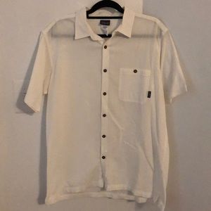 Patagonia White Organic Cotton Short Sleeve Shirt